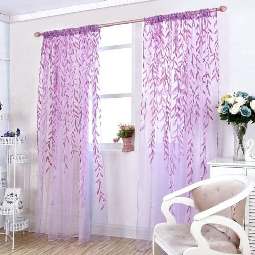 Willow Modern Tulle Curtains for Living Room Bedroom Voile Curtains for Window Tulle Curtains Drapes can CSV