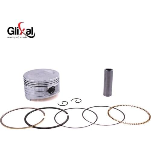 Glixal GY6 200cc 157QMJ 63mm Piston Kit Ring for TANK ROKETA JALON STRADA TaoTao Peace Moped Gas Scooter ATV Go-kart UTV