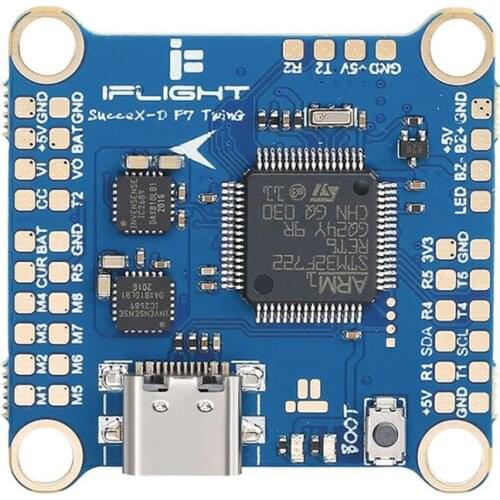 IFlight SucceX-D F7 TwinG Stack with SucceX-D F7 TwinG Flight Controller /SucceX 50A 2-6S BLHeli_32 4 in 1 ESC for HD FPV System