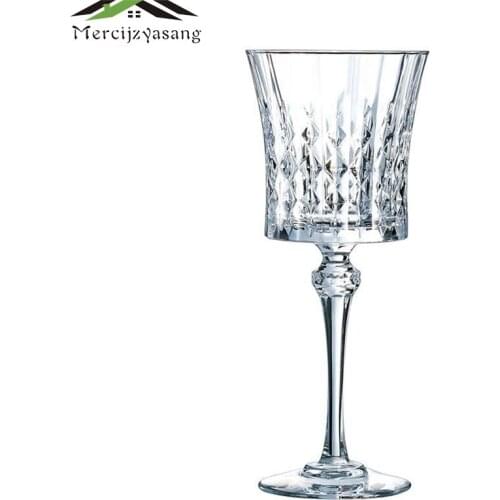 Creative Crystal Whisky Champagne Cup Diamond Pattern Brandy Glass Liquor Classical Cups Red Wine Beer Mug Glass for Gift GL025