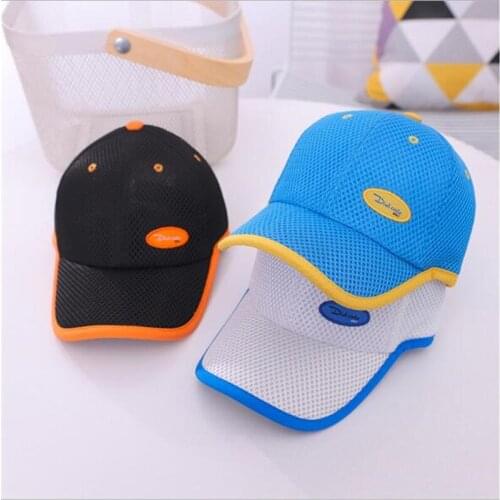 Fashion Spring Summer Kids Baseball Cap Snapback Children Mesh Hip Hop Cap Baby Boys Girls Casual Sun Hat