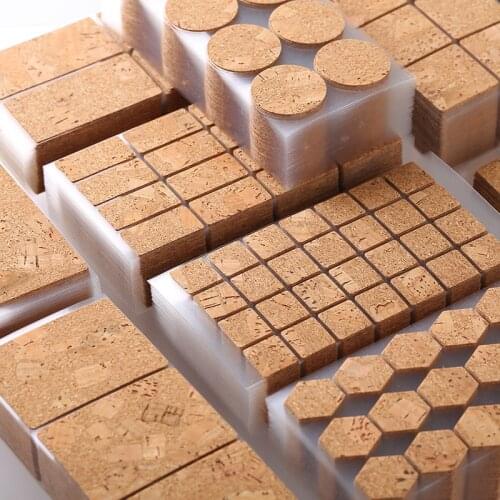 Back self-adhesive handwritten Cork resin stickers waterproof PVC blank DIY for bottles cosmetics label marker wooden sticker