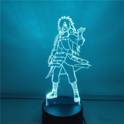 Naruto Uchiha Madara Anime Lamp Children Toys Night Lights Shippuden 3D Touch Sensor Gift Lighting Table Desk Led Lampara