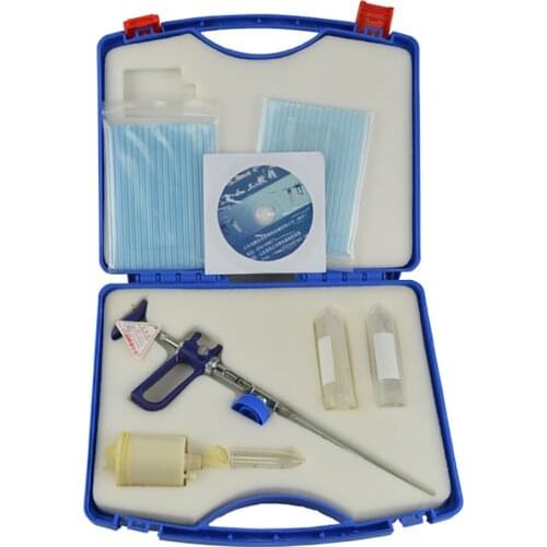 One set rabbit artificial insemination kit semen sperm collection device gun tools tubes stainless steel veterinary equipment