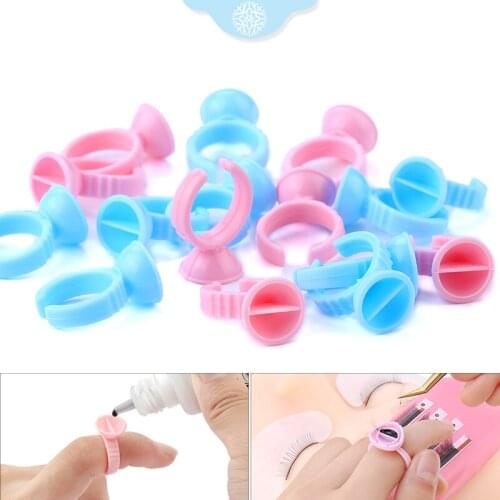 Disposable Eyelash Extension Glue Rings Eyelash Extension Glue Holde Ring Cups glue Holder Palette container Tattoo Pigment