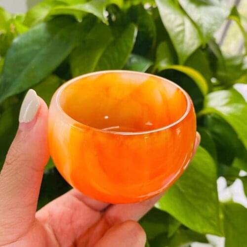 Wholesale Higt Quality Hand Carving Crystal agate and white marble jade bowl geomantic omen and gifts YJL