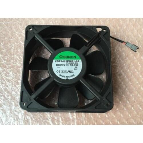 Original 12CM 12038 24V 10.3W KDE2412PMB1-6A 2 line inverter fan