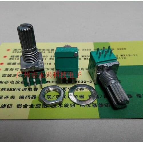 Original new 100% 097 B103 B10K 09 TYPE small sealed volume 6pin double potentiometer (SWITCH)