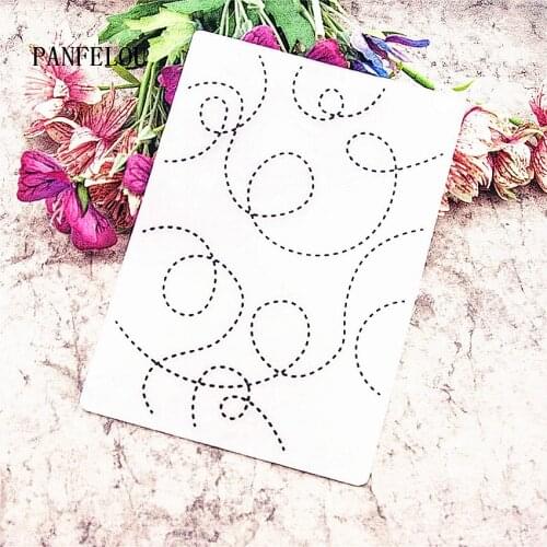 PANFELOU Easter Dotted line stripes Embossing folders Plastic For Scrapbooking DIY Template Fondant Cake Photo Album Card Making