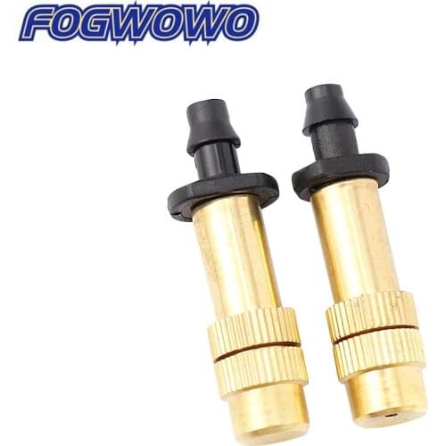 5 Pcs Garden Watering Irrigation Cooling Atomization Sprinklers Adjustable Brass Mist Particles Fine Mist Connection 4/7 Hose