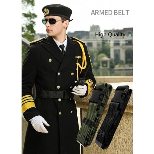 Outdoor Tactical Training Belt Security Guard Uniform Braided Belt Accessories Military Plastic Buckle Belt