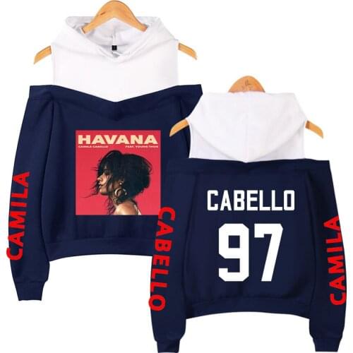 Off Shoulder Hoodies Camila Cabellos Never Be The Same Tour Hoodie Women Fashion Hoodies Harajuku Streetwear Hip Hop Sweatshirt