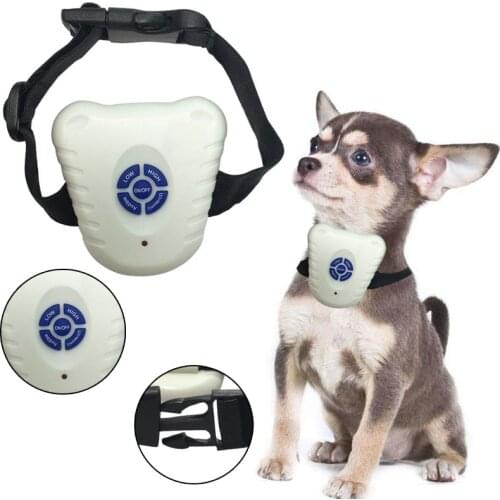 Ultrasonic Safe Anti Bark Dog Collars Leashes Electronic Training Shock Control xobw