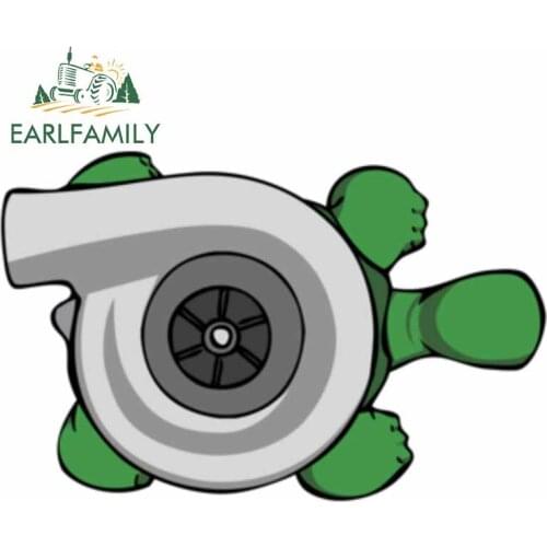 EARLFAMILY 13cm x 8.5cm For TURTLE TURBO Vinyl Material Car Stickers Waterproof Decal Personality Creative Sticker Decoration