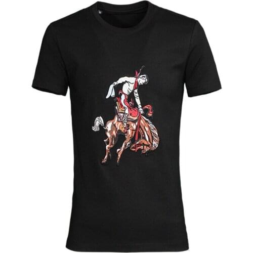 High Quality Mens Fashion T-shirts New Arrival Mens Equestrian Embroidery Short Sleeve T-shirts M-l-xl-2xl-3xl Hot