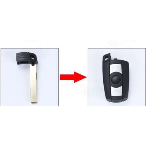 Spare Emergency Insert Smart Key Blade For BMW 3 5 Series 523 525 530 320 325 330 X5 X6 Z4 Smart Card Remote Key