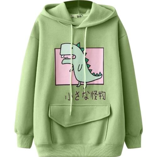 Cute Kawaii Oversized Hoodie Long Sleeve Hoodies Women Print Sweatshirts Sudaderas Con Capucha Moletom Feminino Sweetshirts