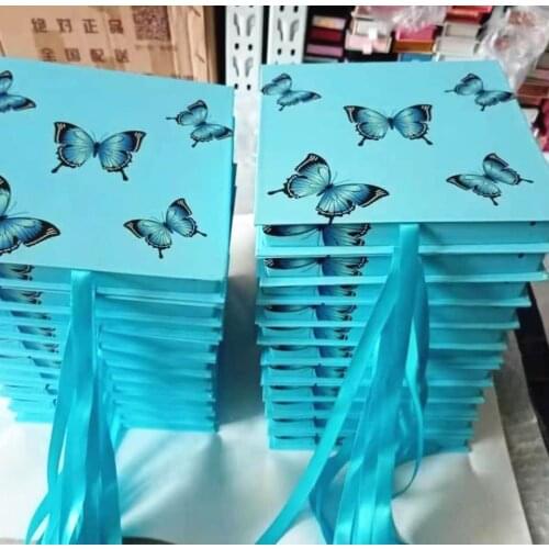 2 pairs butterfly Lash Boxes Wholesale Eyelash Packaging Popular Empty Lash Case With Tray 8-25mm Mink Lash Boxes Packaging