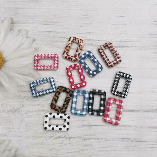 40pcs/lot Print Color Acrylic Buckle Beads DIY Glasses Chains Mask Chains Earrings Necklace Mobile Chains Accessories N462