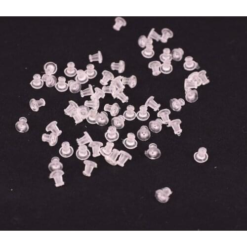 500pcs/ bag transparent rubber silicon earring back stopper for ear stud/hook soft safety jewelry fitting accessory