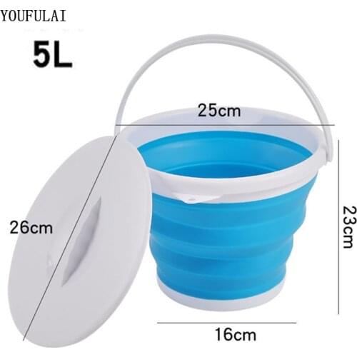 90% OFF 5L/10L Silicone Folding Bucket for Fishing Promotion Folding Bucket Car Wash Outdoor Fishing Round Camp Room 10L Bucket