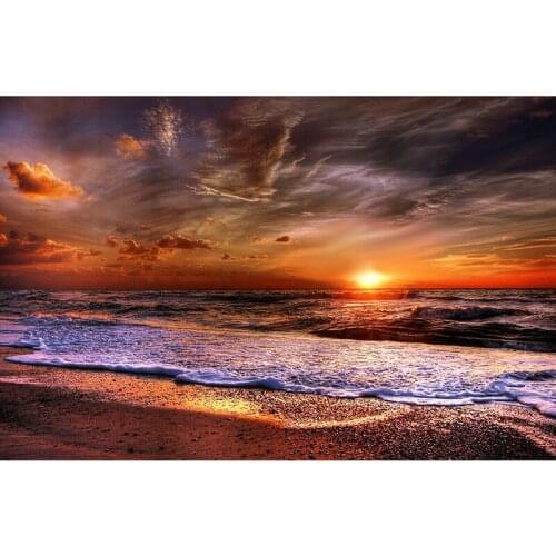 Full Square drill 5D DIY Diamond embroidery Seaside sunset Diamond Painting Cross Stitch Rhinestone Mosaic decoration WG1941