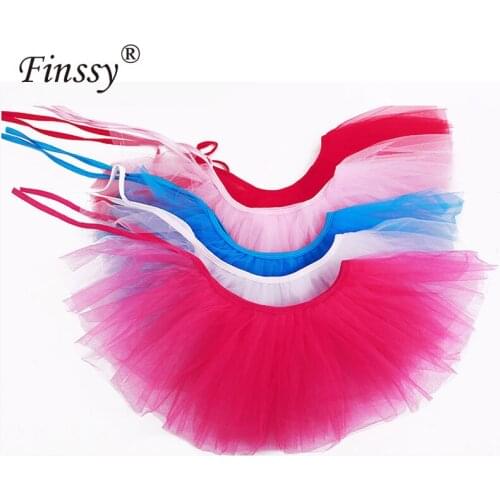 Girls Ballet Skirt 3 Layers Mesh Tulle Tutu Short Skirts Kids Children Athletic Gymnastics Costumes Dance Wear Bottom