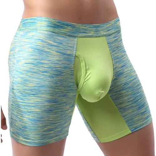 Mens Long Boxer Shorts Mens Brand Underwear Comfortable Soft Male Panties Sexy Half-Length Boxers Long Leg Homme Boxershorts