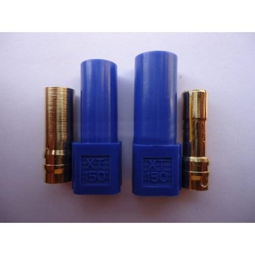 100A-150A Large Current Gold-Plated 6 Mm Blue Cover Banana bullet Plugs connector for ESC And Motor RC Model