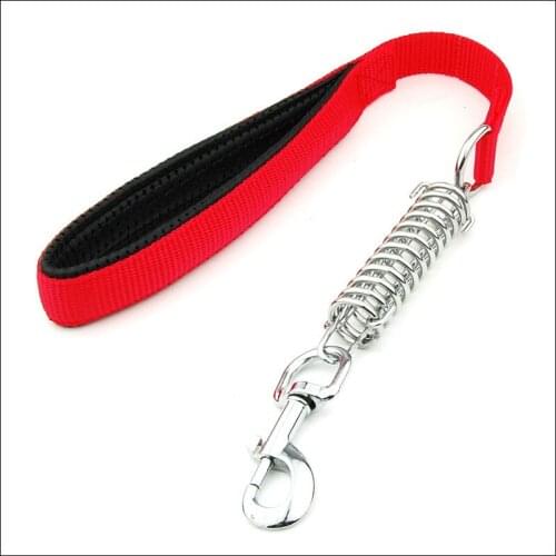 Medium Large Dog Buffer Leash With Spring Explosion-Proof Short Big Dogs Chain Traction Rope Foam Handle Dog Pet Leashes