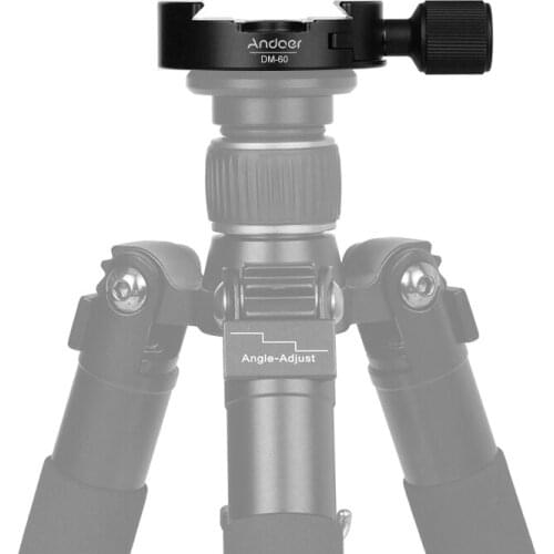 Andoer DM-60 Aluminum Alloy 60mm Quick Release Plate Clamp 3/8-inch with 1/4-inch Adapter / Bubble Level for Arca Swiss QR Plate