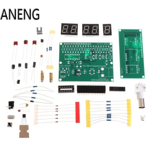 ANENG 1Hz-75MHz Frequency Counter 7V-9V 50mA DIY Kit Cymometer Module Tester Meter