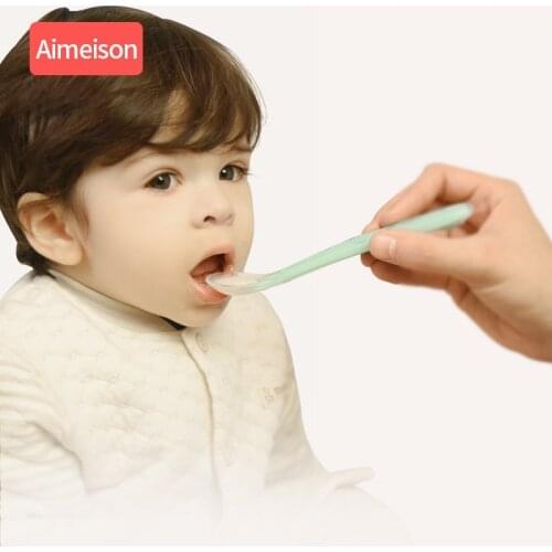 Baby Soft silicone Spoon Food Grade baby Feeding Spoons Safety Tableware Infant Learning Spoons for 4M-3Y baby