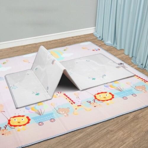 Childrens Carpet Baby Play Mat XPE Soft Playmat Infant Foldable Crawling Pad Kids Game Pad Rug Folding Blanket 1CM Thick Mats
