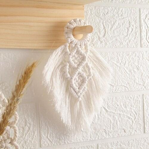 Home Decoration Door Handle Swing Rope Handmade Weaving Ornament Nordic Kids Room Wall Hanging H55A