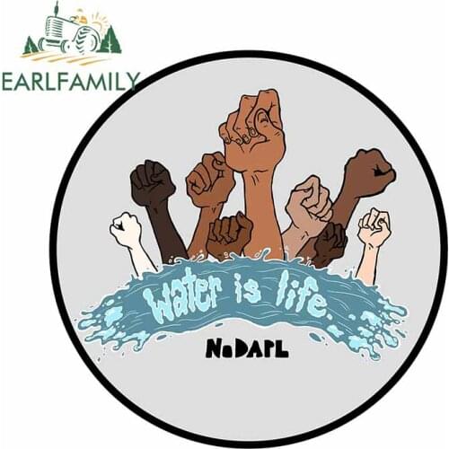 EARLFAMILY 13cm x 12.8cm For Water Is Life Creative Car Sticker Graffiti Decal Custom Printing Car Door Protector Decoration