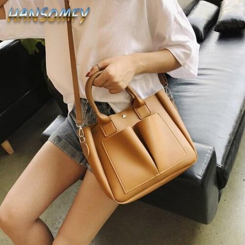 HANSOMFY big bag ladies bags 2019 new beach clutch purse luxury Retro Womens Leather Shoulder Corssbody Bag Handbag LD-10