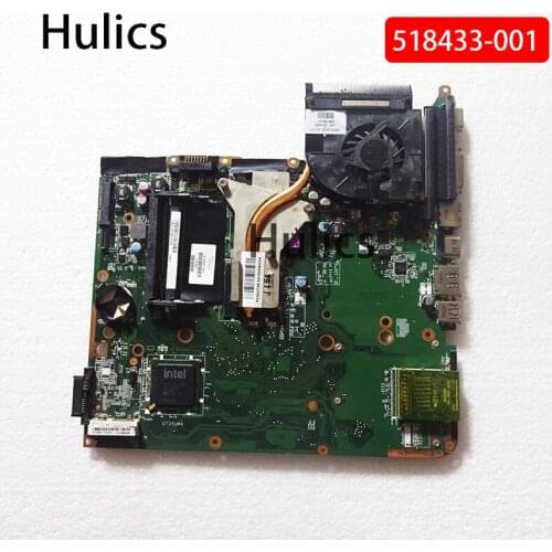 Hulics Original FOR HP Pavilion DV6 DV6-1000 518433-001 DAUT3AMB6C0 with CPU and heatsink laptop motherboard