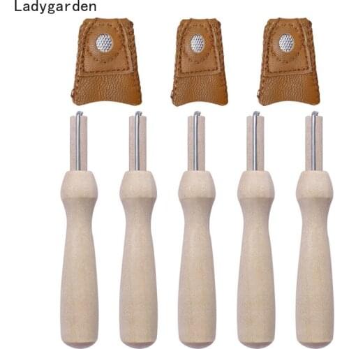 6PCS Felting Needles Wool Felt Tools Leather Coin Thimble Needlework Finger Quilting Thimble Handmade Patchwork Sewing Tools