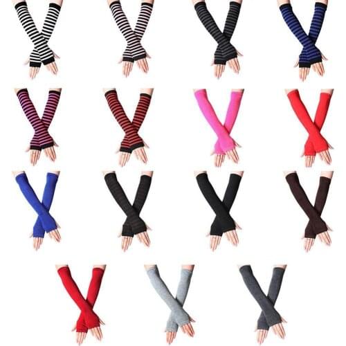 Wrist Cover Korean Cute Knitted Gloves Open Finger Cover Versatile Wrist Sleeve Finger Half Fashion U1Z3