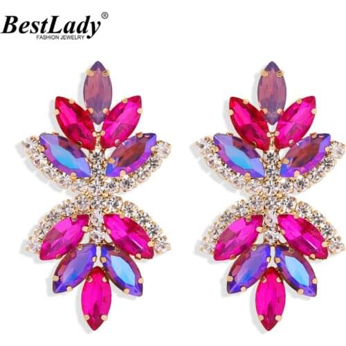 Best Lady Gorgeous Colorful Acrylic Drop Earrings for Women Trendy Shiny Multi Color Irregular Pendant Earrings Jewelry Party
