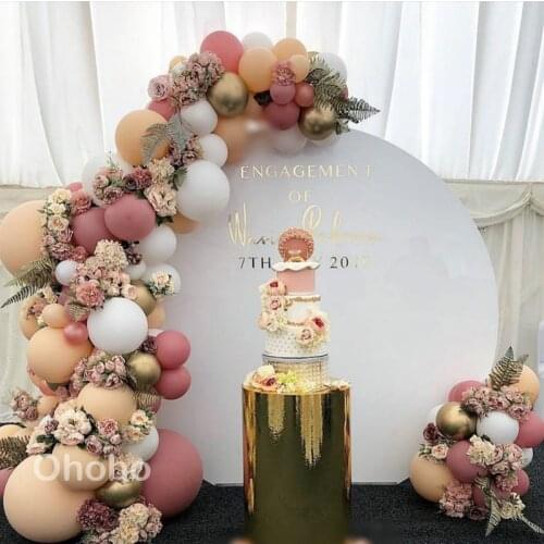 Ohoho Retro Dusty Pink Balloons Garland Arch Kit DIY Happy Birthday Party Decoration Wedding Baby Shower Ballons Accessories