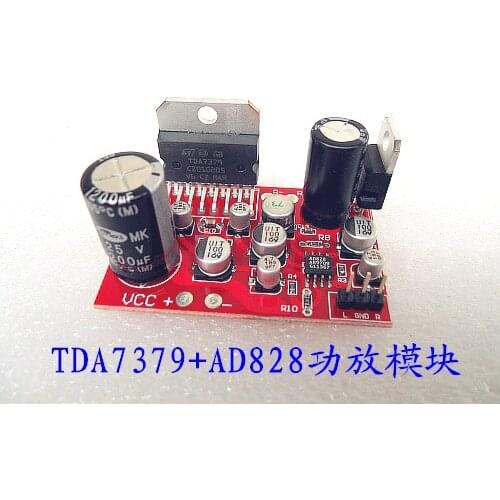 TDA7379 power amplifier board +AD828 before the level of amplification effect over NE5532