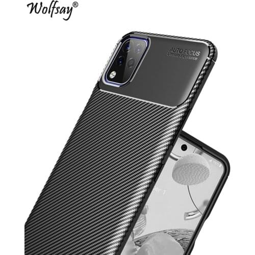 For LG K42 Case Bumper Anti-knock Soft Silicone Carbon Fiber Shockproof Back Case For LG K42 Cover Case For LG K42 K 42 6.6 inch