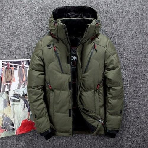-20 Degree Winter Down Coat Men White Duck Down Parkas Jacket Outdoor Thick Overcoat Windbreaker Skiing Trekking Hiking Jackets