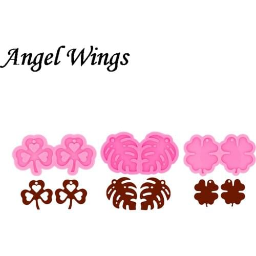 Palm tree Earrings Silicone mold Shiny Epoxy Resin Molds Craft DIY Jewelry DY0523