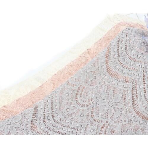 2021 Newest Cotton Lace Cloth Floral Embroidered Lace Cloth Womens Summer Cotton Cloth Hollow Lace Fabric