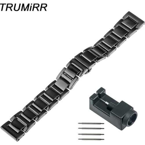 16mm 18mm 20mm Full Ceramic Watchband for Tissot 1853 T035 PRC200 T055 T097 Watch Band Butterfly Clasp Strap Link Bracelet +Tool