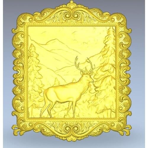 3d model relief for cnc in STL file Deer