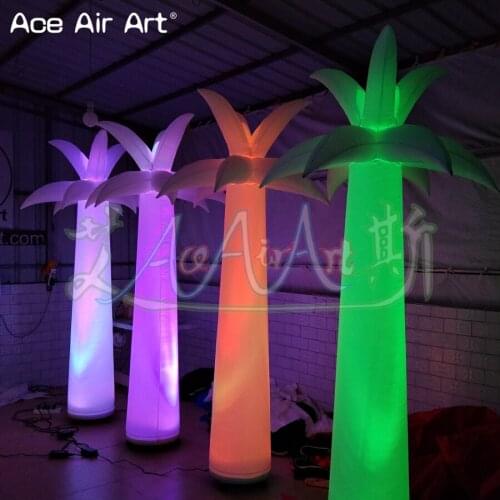 4pcs)2.4m H RBG LED Ligthing Inflatable palm tree,inflatable Palm forest for sale made in China by Ace Air Artr